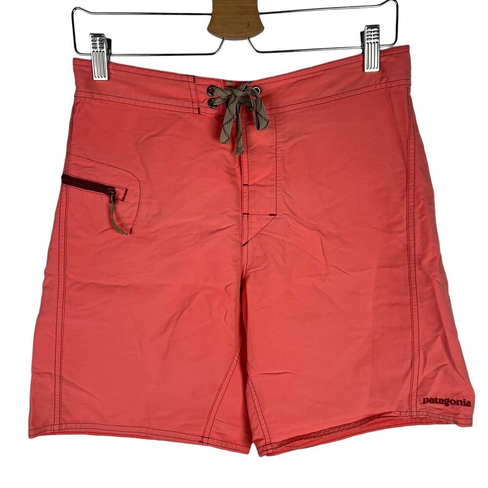 Patagonia Board Shorts Mens 30 Salmon Orange Bathing Swim Trunks Surfer Board
